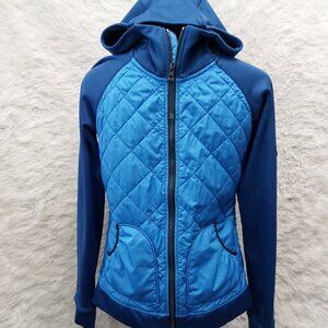 The North Face Kid's Blue Hoodies Quilted Athletic Jacket Size S